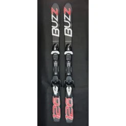 Buzz GYRO BLACK RED 126cms Adult Short Skis Inc Tyrolia Bindings (2023)