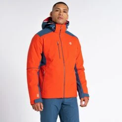 Mens Dare2b REMIT INFRARED RED/ ORION GREY Ski Board Jacket Plus Size