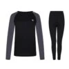 Dare2b Exchange II Black/Grey Women's Thermal Base Layer Set (Top & Bottoms) -Cheap Ski Store 0ffabeb648d9dd29779c5cd6f270829a