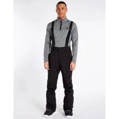 Mens Protest MIIKKA BLACK Ski Board Pant- With Braces - REG LEG