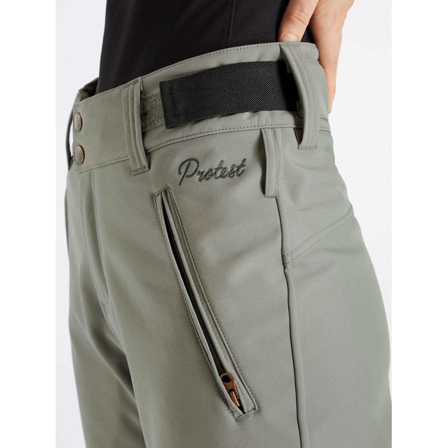 Womens Protest LOLE Misty Green Soft Shell Ski Pant- SHORT LEG EXCLUSIVE 9 Womens Protest LOLE Misty Green Soft Shell Ski Pant- SHORT LEG EXCLUSIVE - Image 7