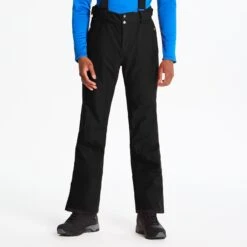 Mens Dare2b ACHIEVE BLACK Soft Shell Ski Salopettes Pant- SHORT LEG EXCLUSIVE