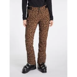 Womens Protest PRTANGLE FUDGE CAMEL ANIMAL 808 Stretch Soft Shell Ski Pant- SHORT LEG EXCLUSIVE