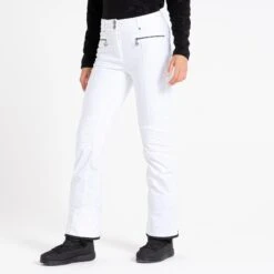 Womens Dare2b INSPIRED II White Ski Pant- Woven Stretch - REG LEG