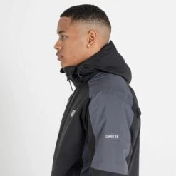 Mens Dare2b INTERMIT III BLACK/ EBONY GREY Ski Board Jacket- PLUS SIZE -Cheap Ski Store 7346fa44def30dae97be46c5bd3c83c8