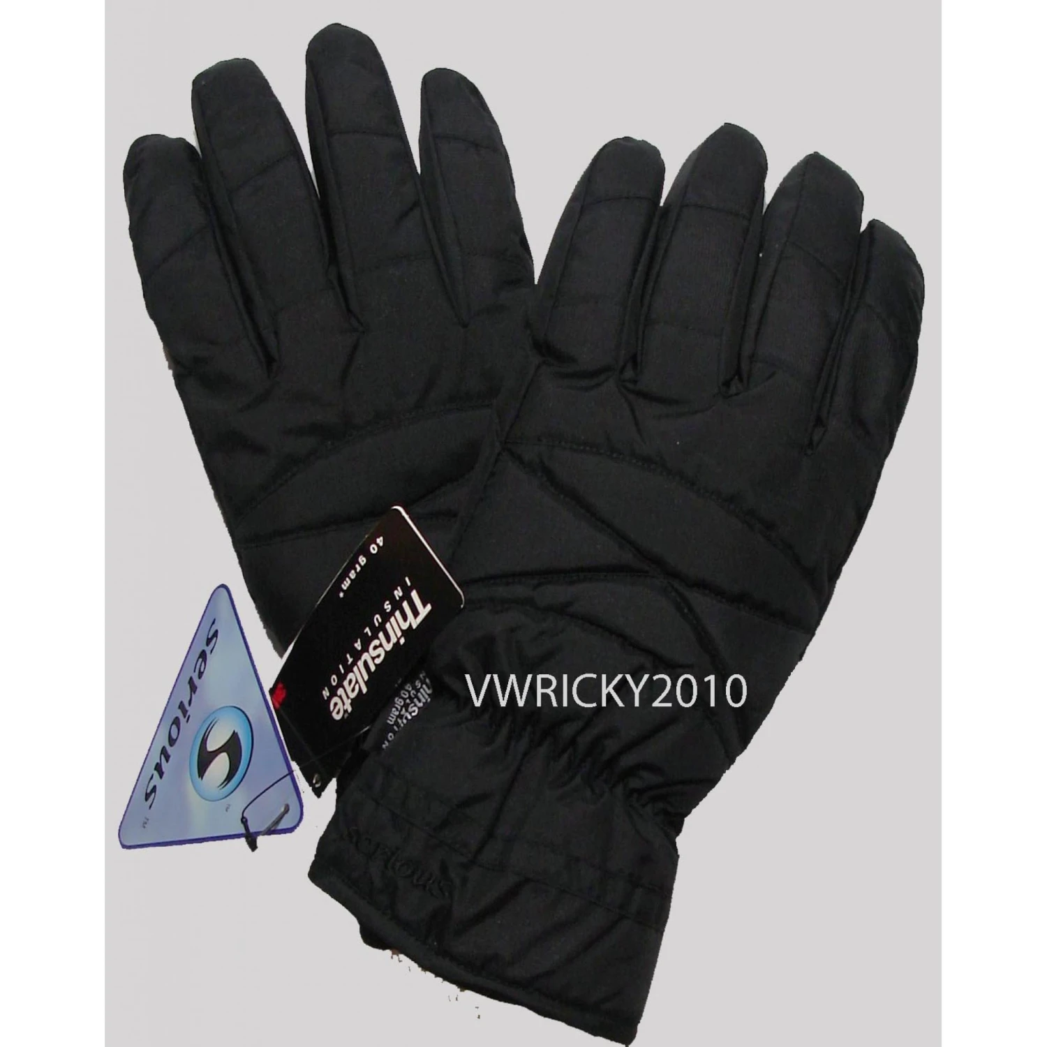 Adult SKI GLOVES BLACK 2 Adult SKI GLOVES BLACK
