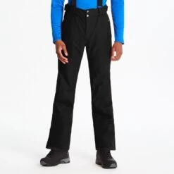 Mens Dare2b ACHIEVE BLACK SoftShell Ski Salopettes Pant- REG LEG