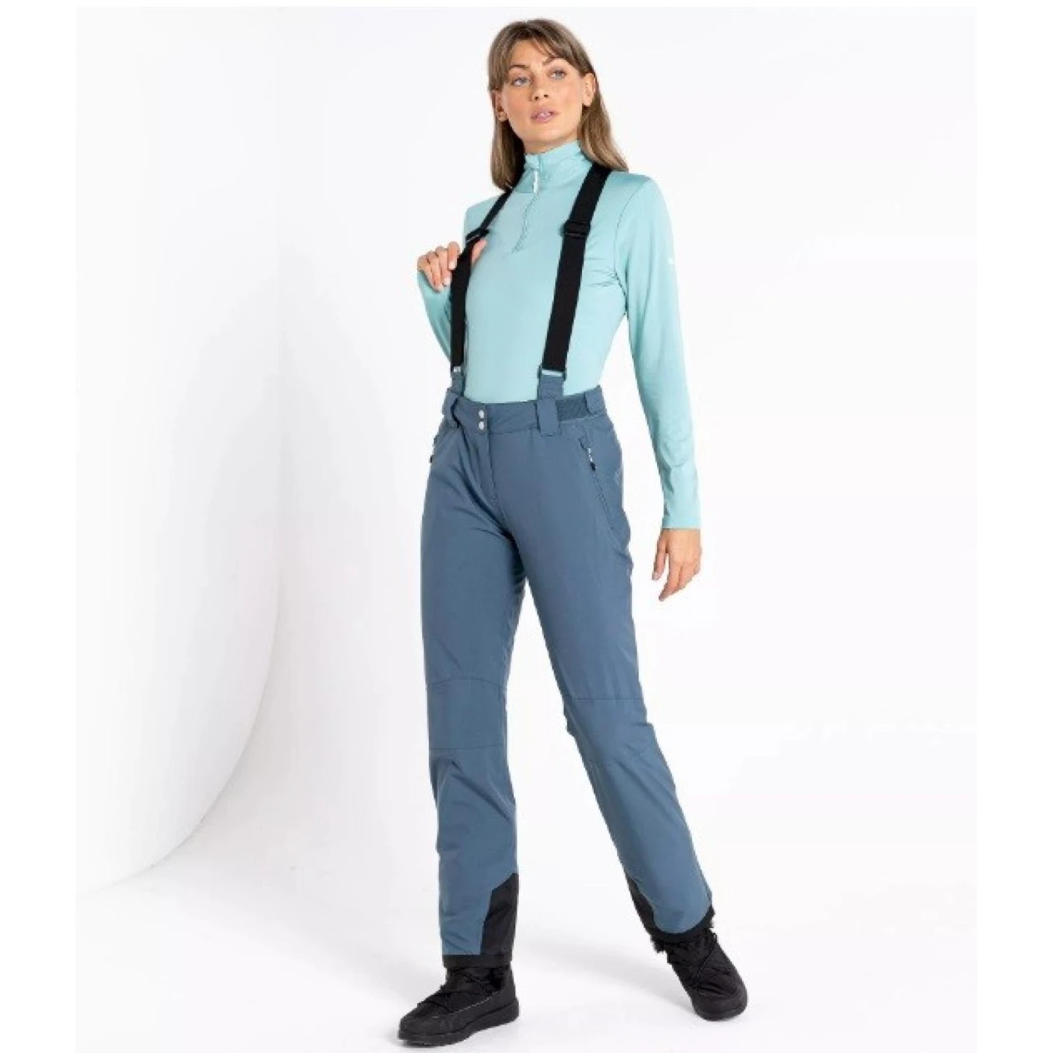 Womens Dare2b EFFUSED II Orion Grey Soft Shell Ski Pant- PLUS SIZE - SHORT LEG EXCLUSIVE 4 Womens Dare2b EFFUSED II Orion Grey Soft Shell Ski Pant- PLUS SIZE - SHORT LEG EXCLUSIVE - Image 2