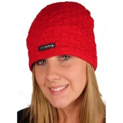 Ice Peak Ski Hat Acrylic/fleece Mix Fleece Red