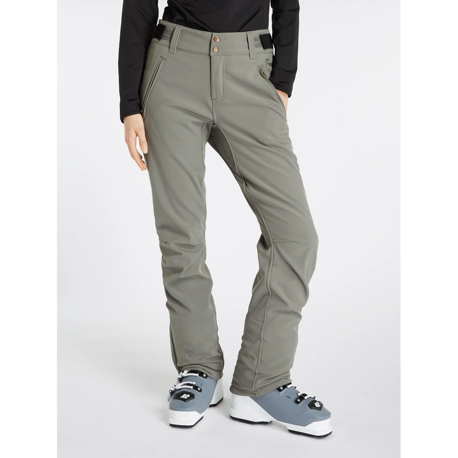 Womens Protest LOLE Misty Green Soft Shell Ski Pant- SHORT LEG EXCLUSIVE 3 Womens Protest LOLE Misty Green Soft Shell Ski Pant- SHORT LEG EXCLUSIVE