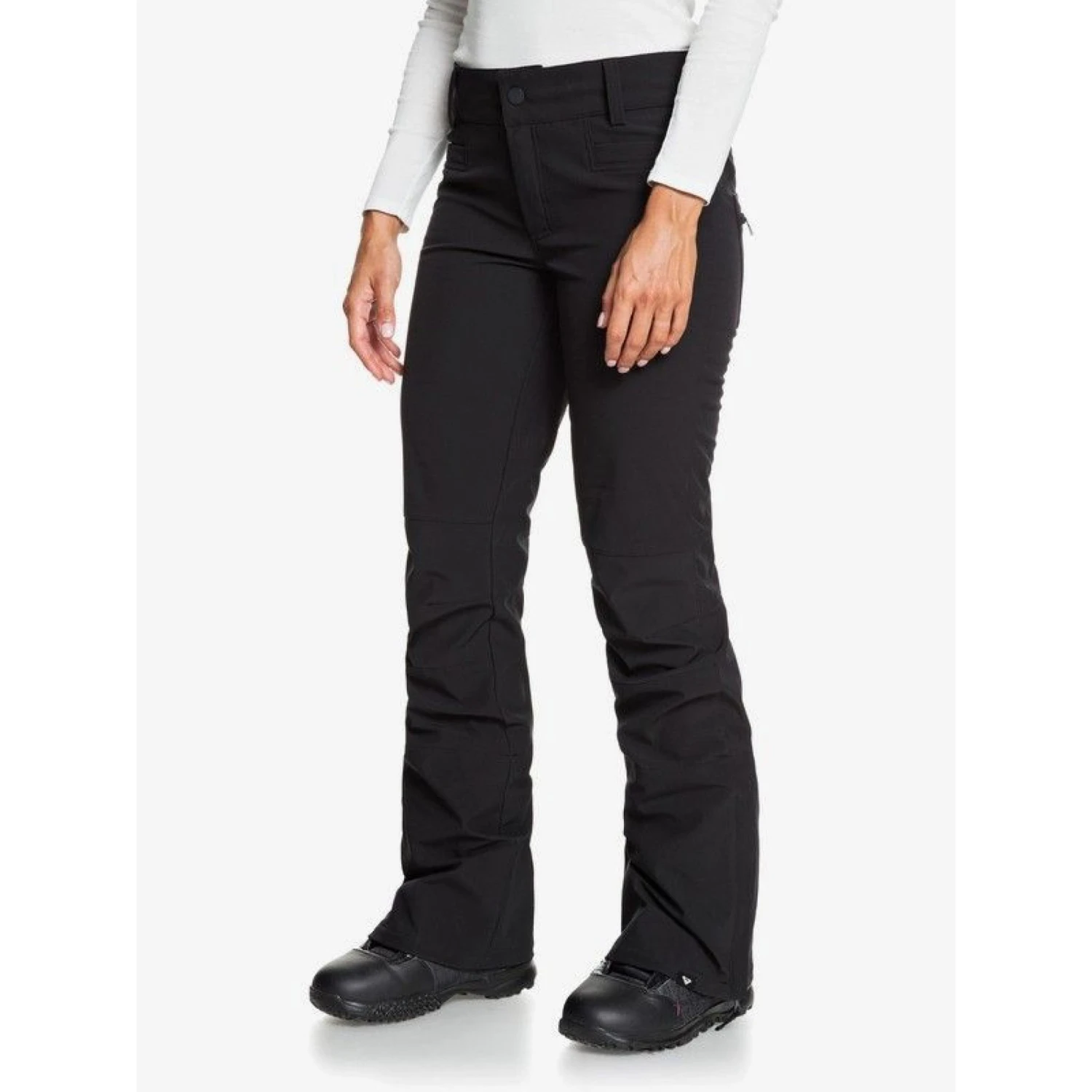 Womens Roxy CREEK BLACK Slim Skinny Ski Board Soft-Shell Pant- REG LEG 3 Womens Roxy CREEK BLACK Slim Skinny Ski Board Soft-Shell Pant- REG LEG