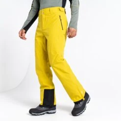 Mens Dare2b ACHIEVE II ANTIQUE MOSS Yellow Soft Shell Ski Pant- REG LEG -Cheap Ski Store a338fe309aa2702e1012cae14bbd21e8