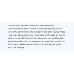 SPORTEN WOLFRAM III 136 Adult Short Skis With Binding 2023/24 Model - PRE ORDER -Cheap Ski Store c5bcdd2d7d9c5dcc8917af20f62225b8