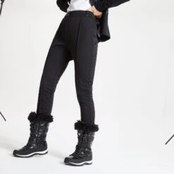 Womens Dare2b SLEEK BLACK Swarovski Waterproof Luxe Ski Pant- SHORT LEG EXCLUSIVE -Cheap Ski Store cd633793502a87808da2dbc7f6571c1f