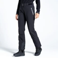 Womens Dare2b EFFUSED II BLACK Soft Shell Ski Pant- REG LEG Sizes 8 - 20 -Cheap Ski Store d11247a2625fa93d8b7d9d5d8bb8e347