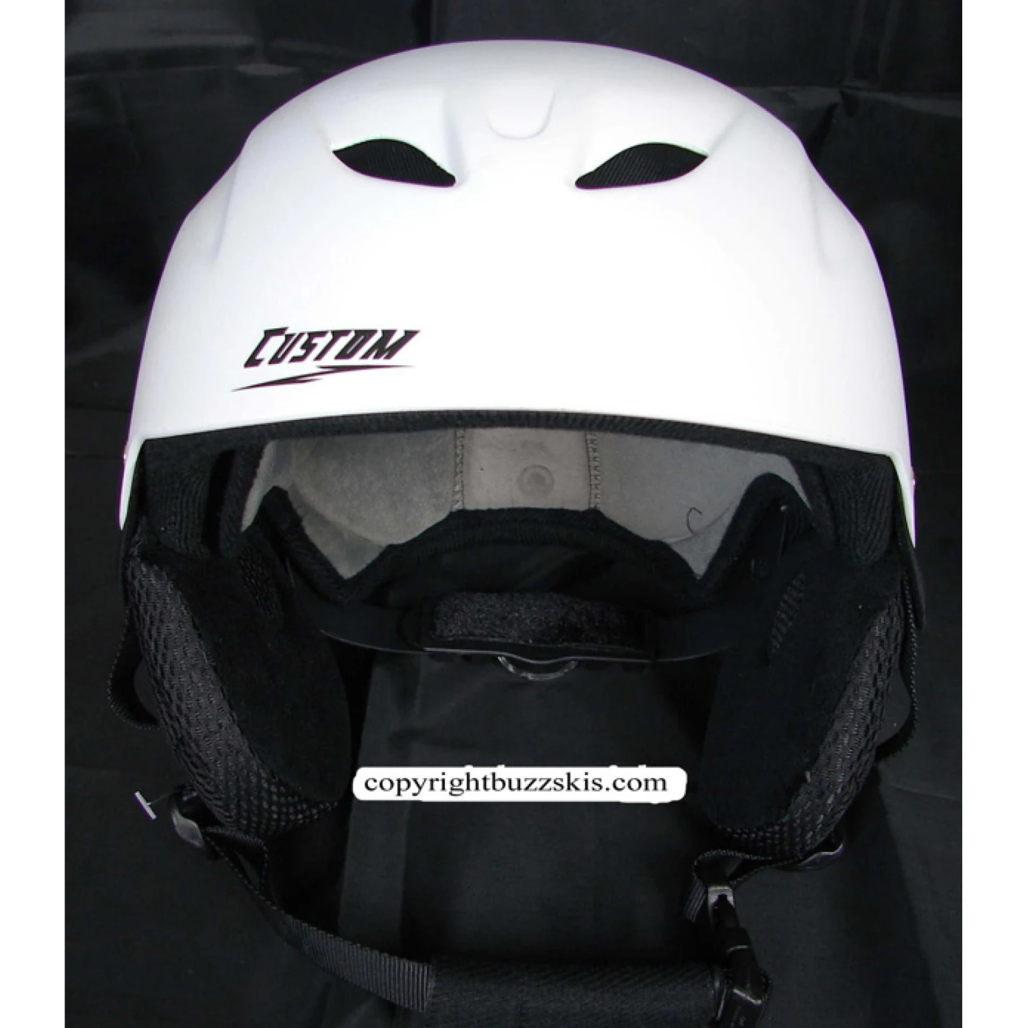 Custom Ski Crash Helmet Sizes M/L/ XL BLACK WHITE 4 Custom Ski Crash Helmet Sizes M/L/ XL BLACK WHITE - Image 2
